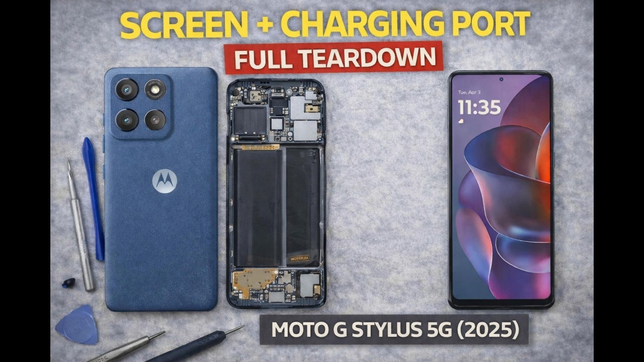 Motorola Moto G Stylus 5G (2025) XT2517 Teardown, Screen & Charging Port Replacement & Disassembly