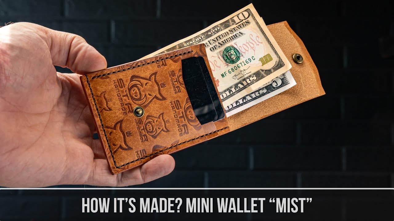 Wallet for cash guy💵 Making handmade leather mini wallet 