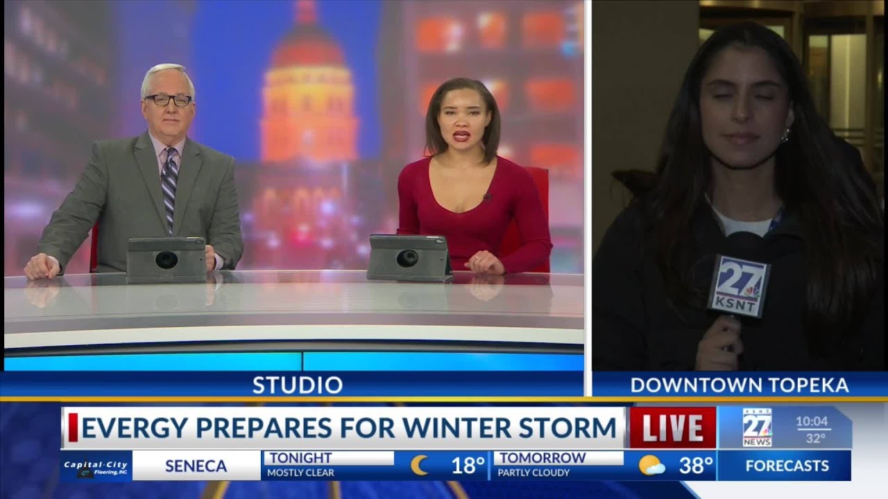 How do Evergy utility crews prepare for winter storms?