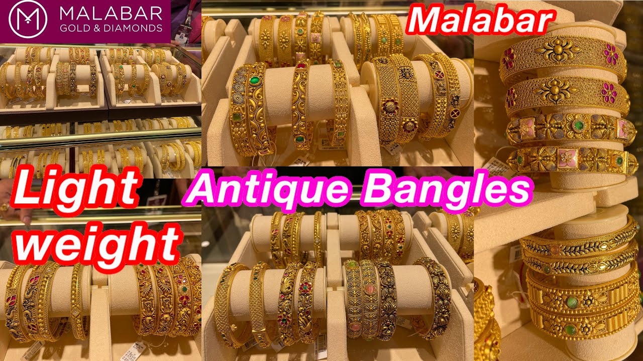 Malabar latest antique/ Ethnic gold bangle Collections |Bangles |Antique bangles |Swati nag |Malabar