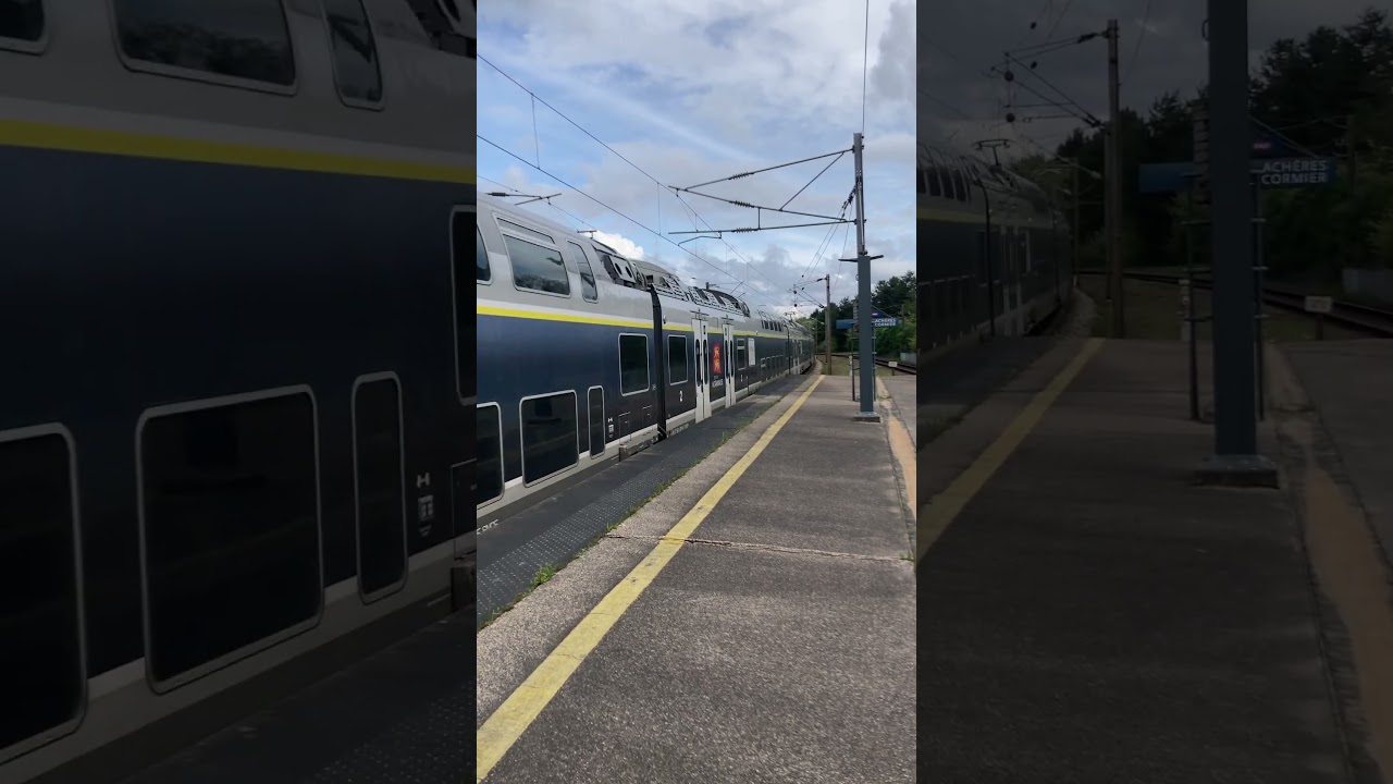 Passage de TER Regio 2N OMNEO Normandie &agrave; Acheres Grand Cormier