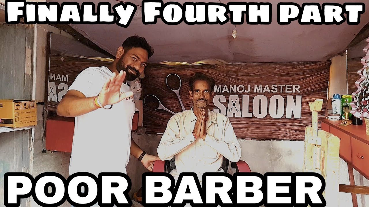 Poor barber 4th part | Final renovated shop | Headmassage Manoj Master | ASMR | Must watch