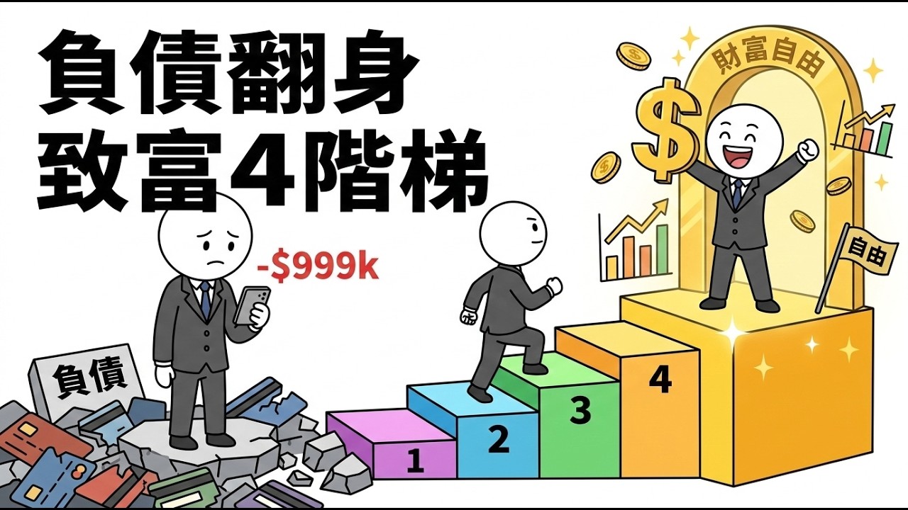 致富4階段：普通人如何從負債到財富自由 | 絕對可行！