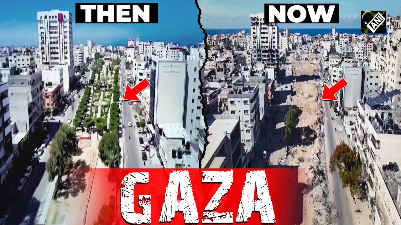 Watch: Before and after footage of war-ravaged Gaza with flattened buildings