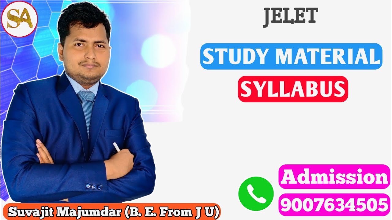 STUDY MATERIAL FOR JELET | JELET NEW SYLLABUS DETAILS | ADMISSION- 9007634505