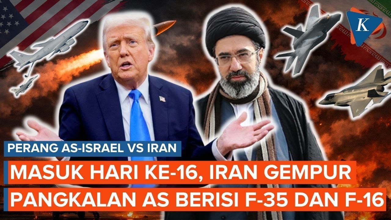 Hari ke-16 Perang AS-Israel Vs Iran: AS Bombardir Pantai Iran, Teheran Serang Pangkalalan Washington