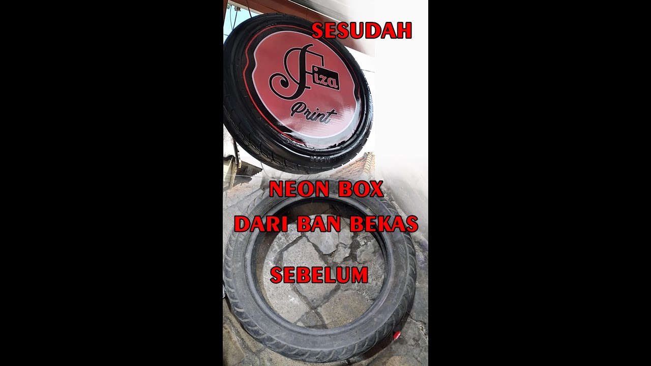 PEMBUATAN NEON BOX DARI BAN BEKAS #neonbox #neonboxacrylic #neonboxmurah