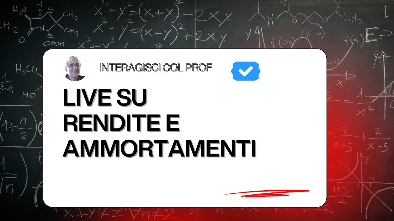 Valore di una #rendita a una certa epoca e piano di #ammortamento progressivo