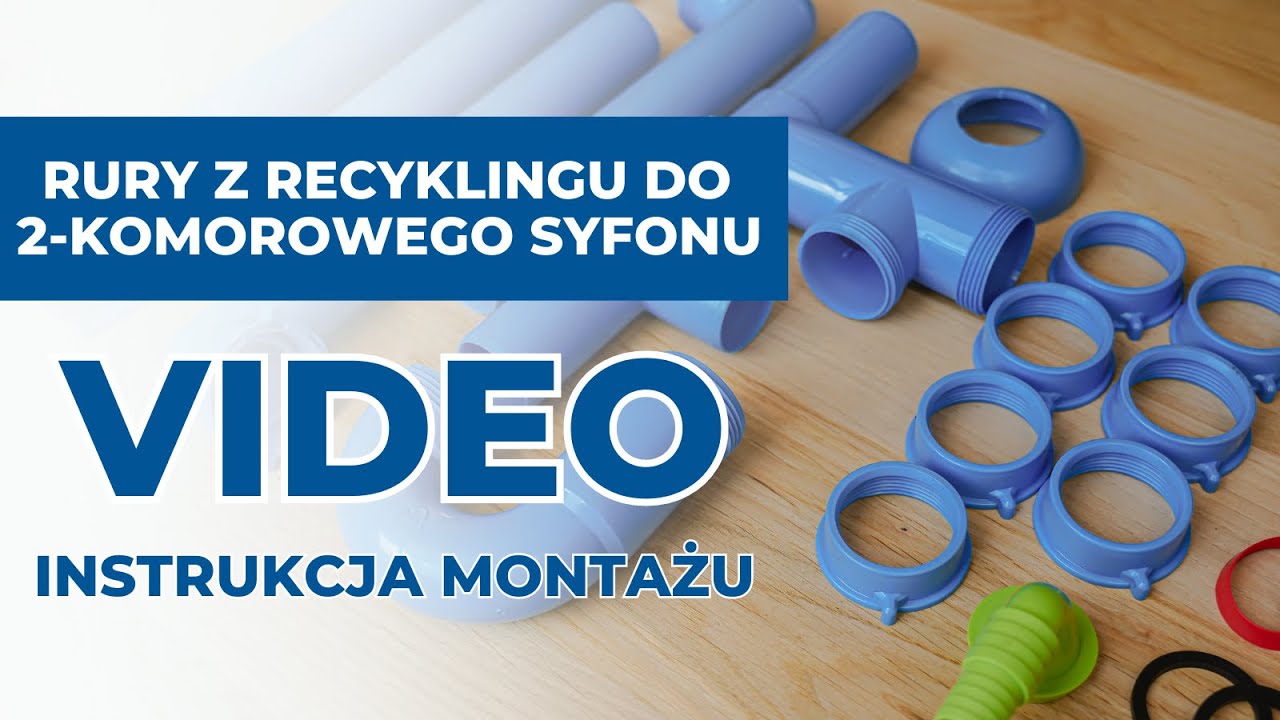 Montaż rur do 2-komorowego syfonu z recyklingu 2life | FISC