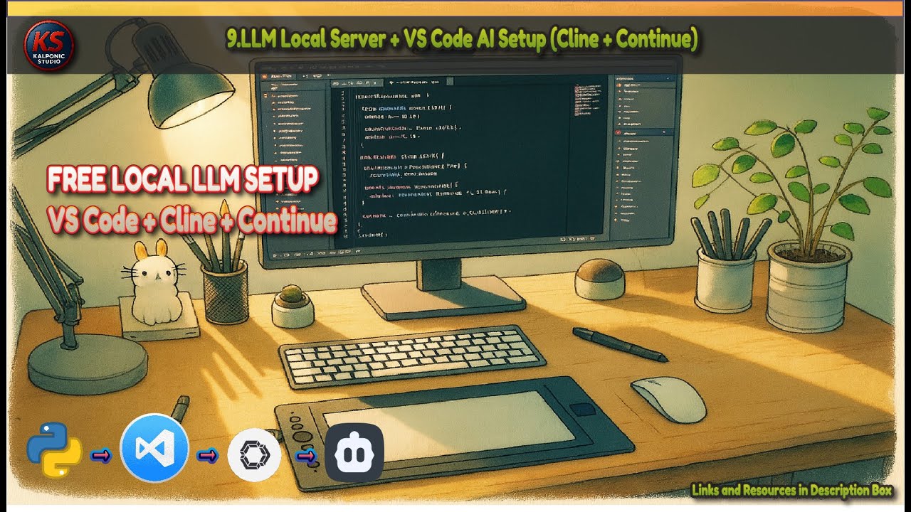 9.LLM Local Server + VS Code AI Setup Cline + Continue