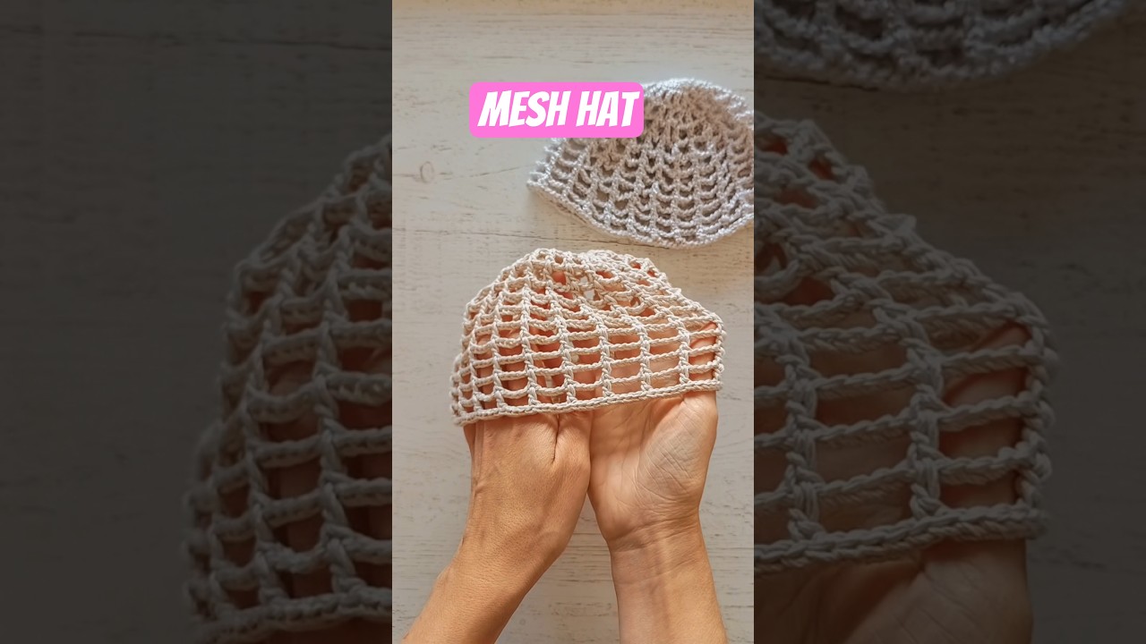 Casquete Mesh Hat tendencia explicado paso a paso TUTORIAL COMPLETO GRATIS ac&aacute; en el canal #crochet