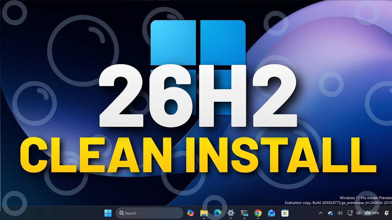 Windows 11 26H2: чистая установка с USB &mdash; ВАШЕ ПОЛНОЕ руководство (предварительная версия)