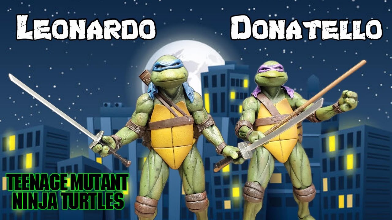 Leonardo & Donatello 2 Pack - NECA TMNT Movie Action Figure Review #tmnt #actionfigure #neca