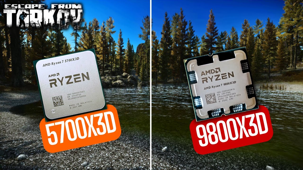 Сравнение 9800X3D и 5700X3D в Escape From Tarkov