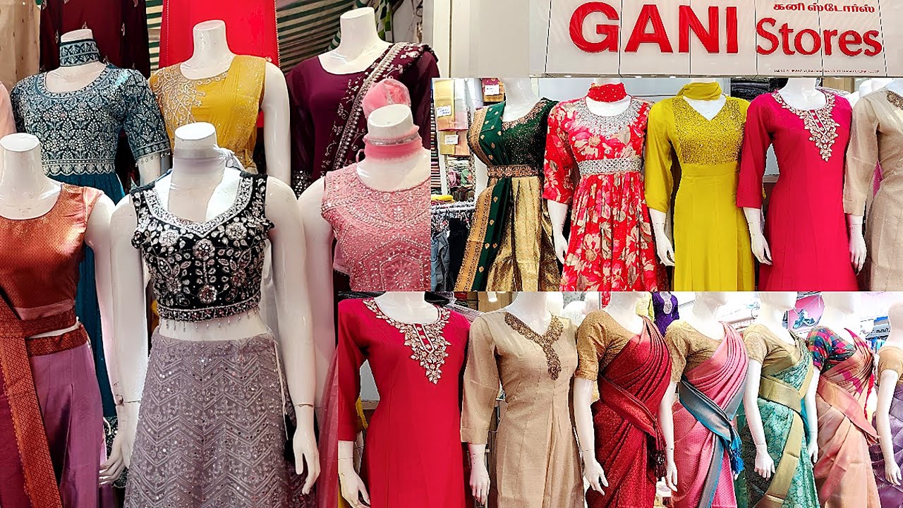 T.Nagar Gani stores Latest trending kurtis sharara GOWNS readymade lehenga college wear Tops 💯