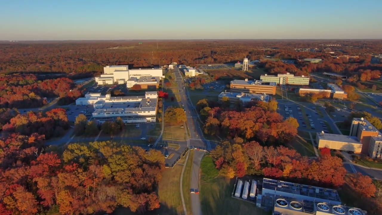 Drone flight over the  NASA Goddard Space Flight Center (GSFC) campus