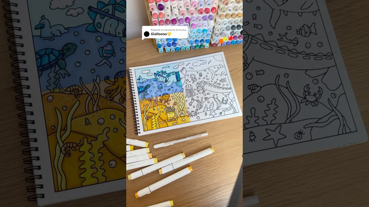 Challenge disegno con 4 colori #challenge #sfida #colori #markers #arte #colorare #pennarelli #cute