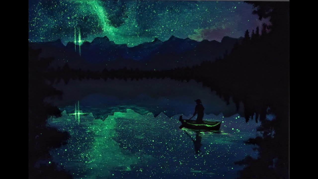 The Stars, Acrylic Glow Painting by Patricia Art