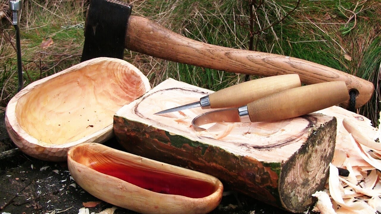 Selbstgemacht - Wie schnitzt man sich eine Holzschale? Schritt für Schritt Anleitung | Waldküche