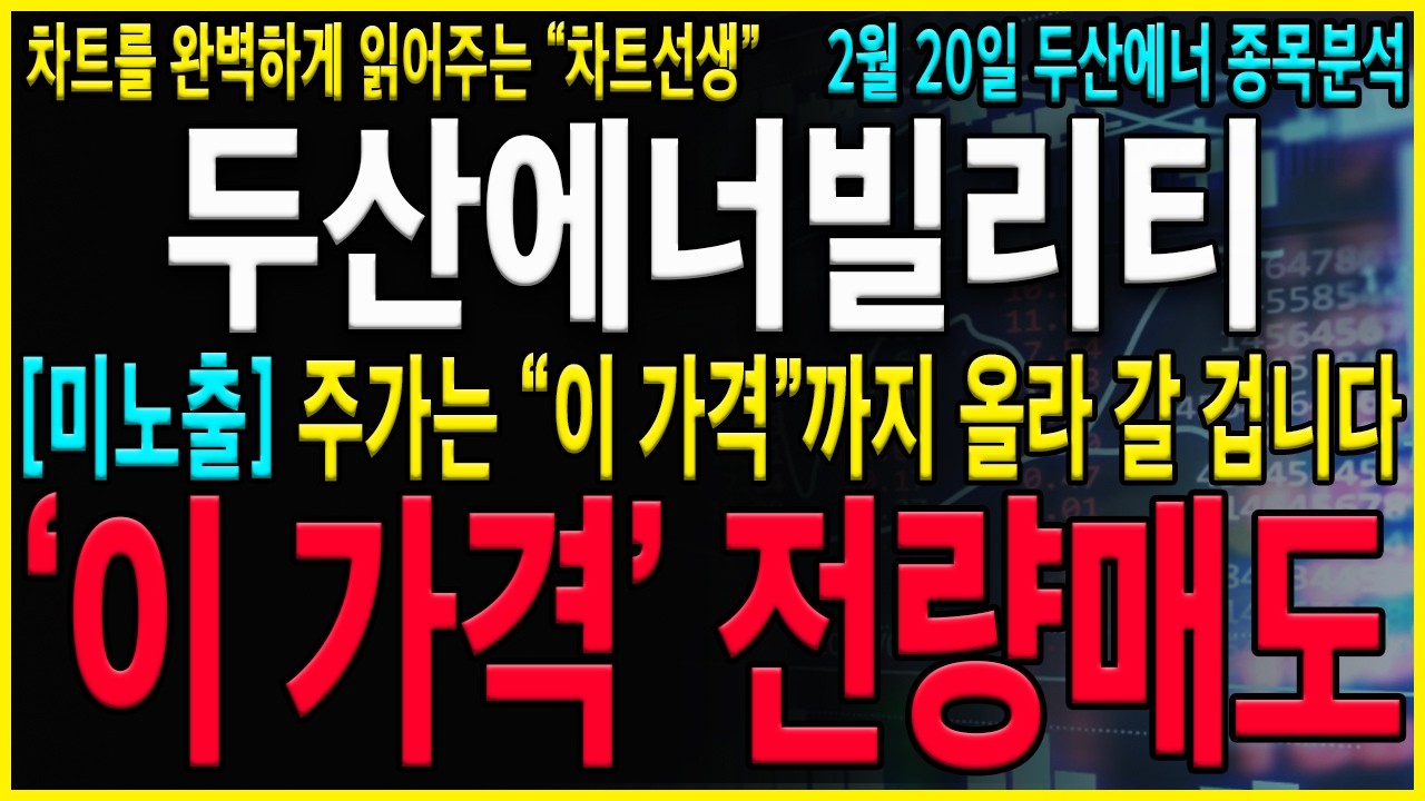 [두산에너빌리티 주가 전망] 두번의 윗꼬리 개미 다 털었네요. 대폭등 시그널 이미 나왔고 급등랠리 나올때 결국에 