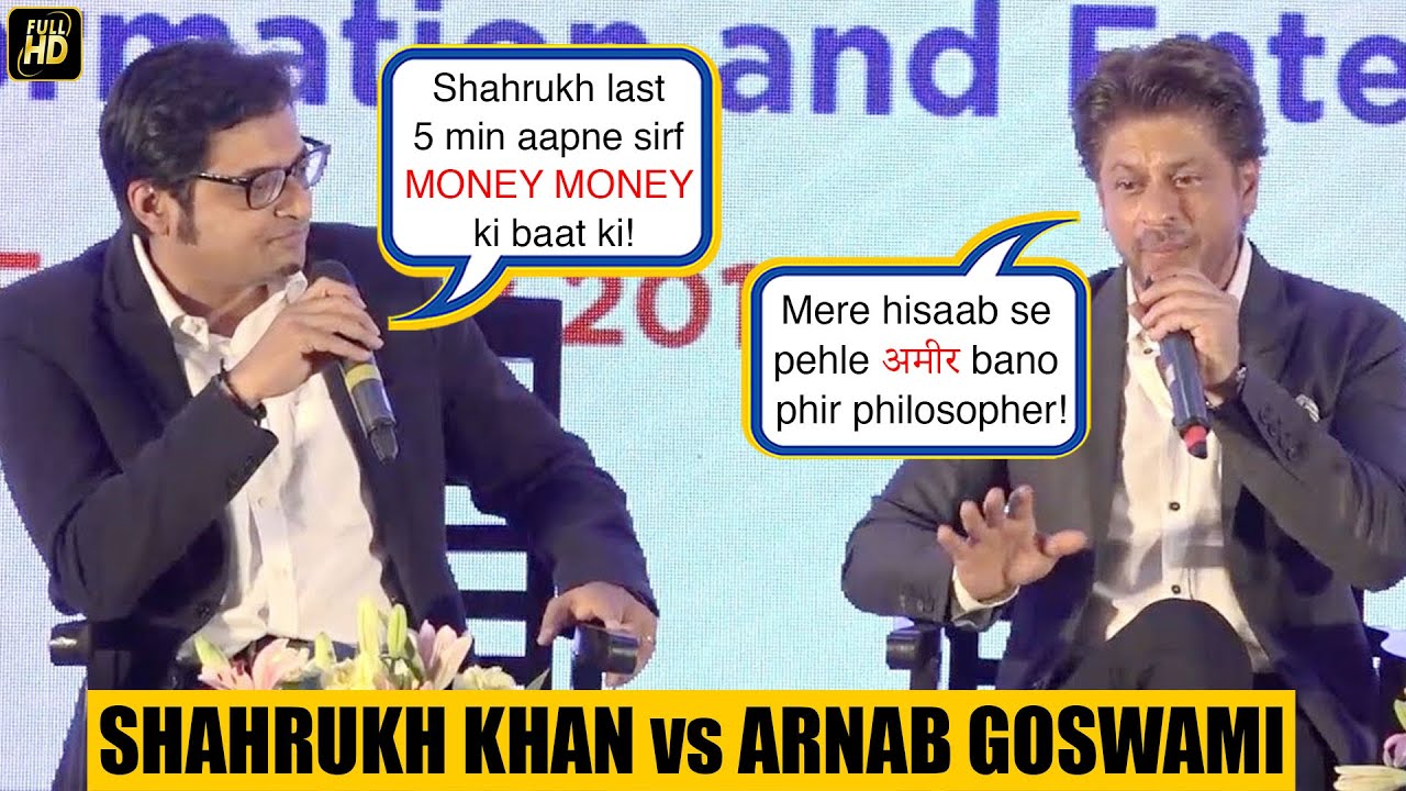 SHAHRUKH KHAN vs ARNAB GOSWAMI on Films and TV Media, A UNIQUE DEBATE
