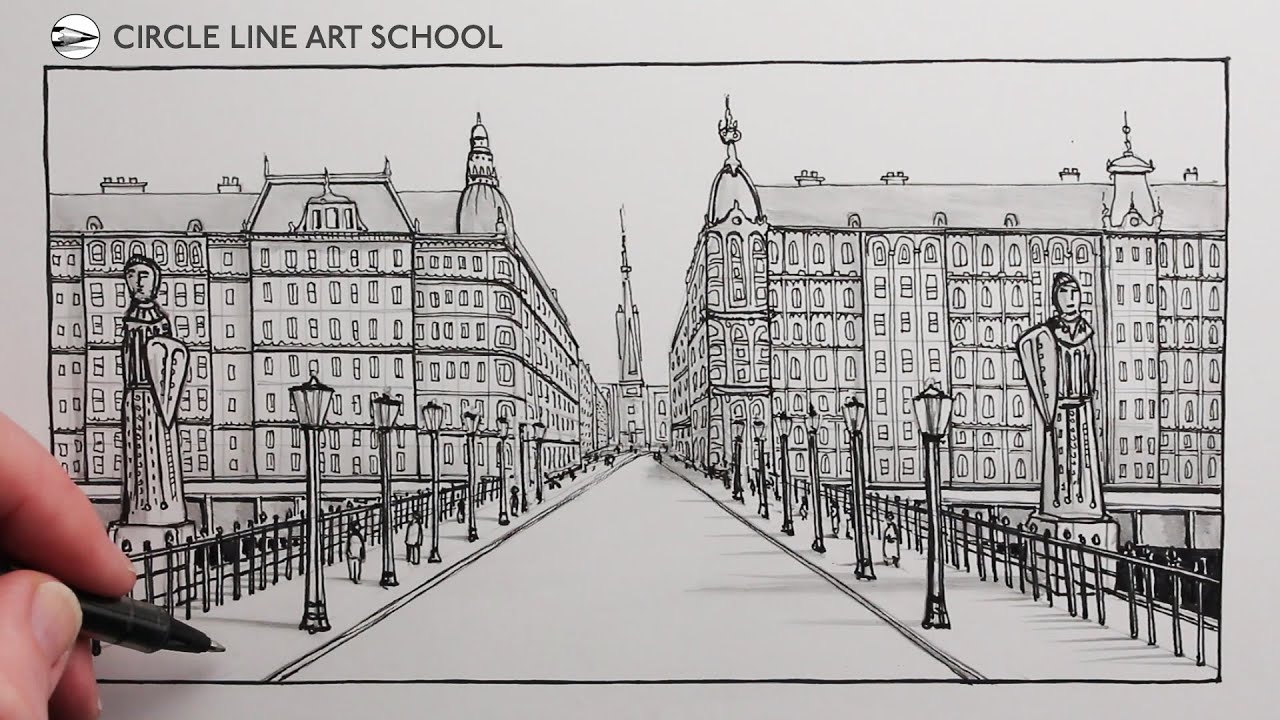 How to Draw a City Street in Perspective (Art Tutorial)