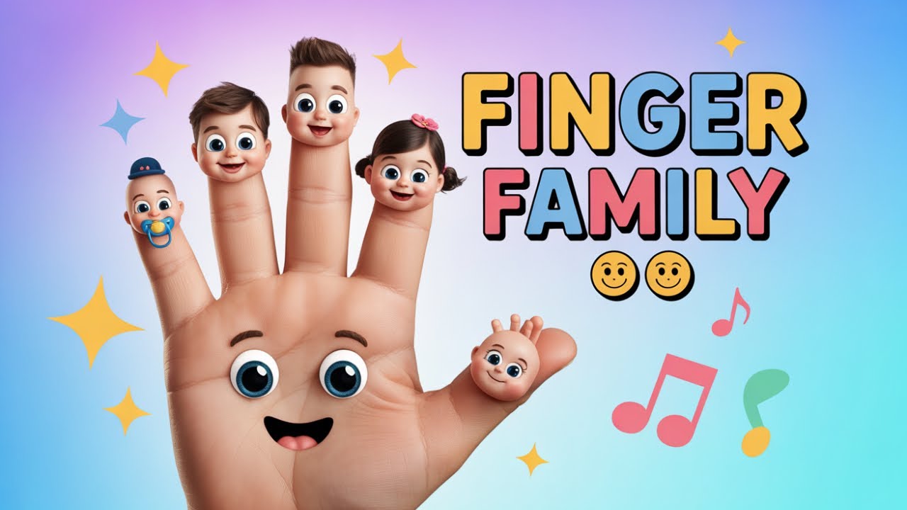 Finger Family Song 👋 | Sing Along Poem for Kids & Toddlers