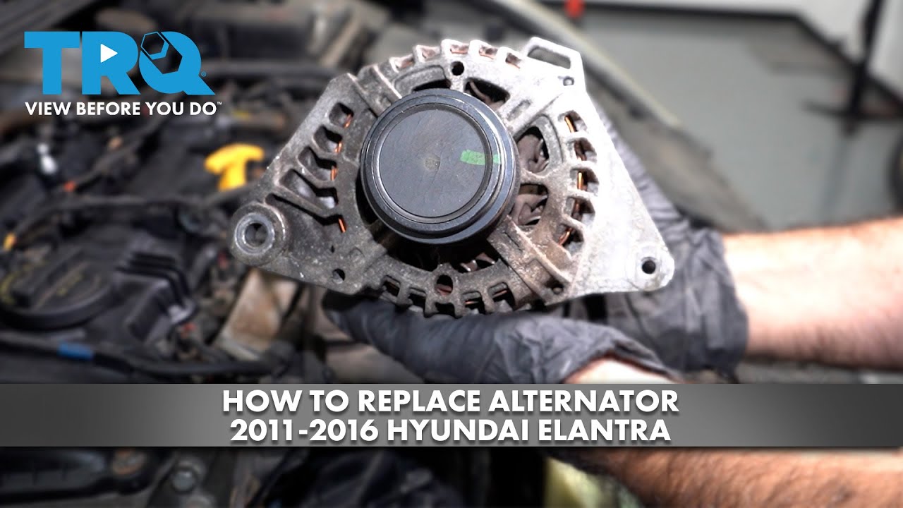 Как заменить генератор на Hyundai Elantra 2011-2016 годов
