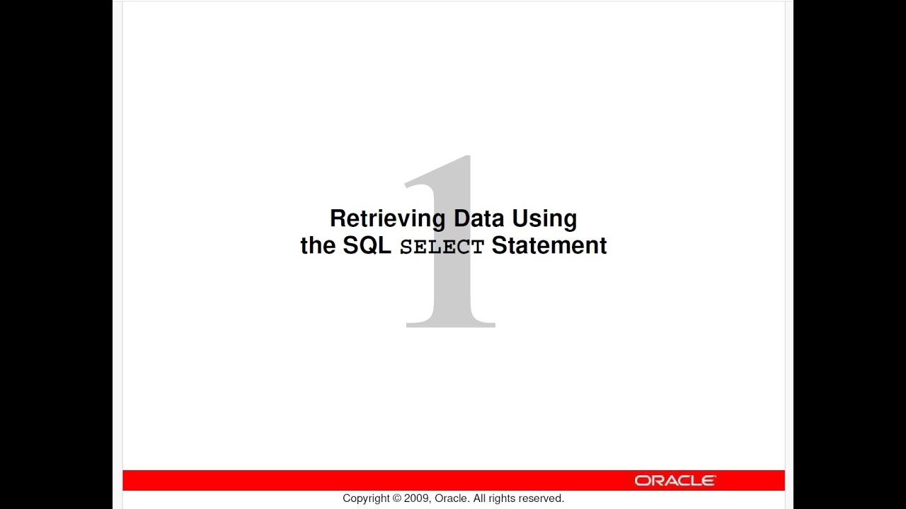 Retrieving Data Using the SQL SELECT Statement بالعربي