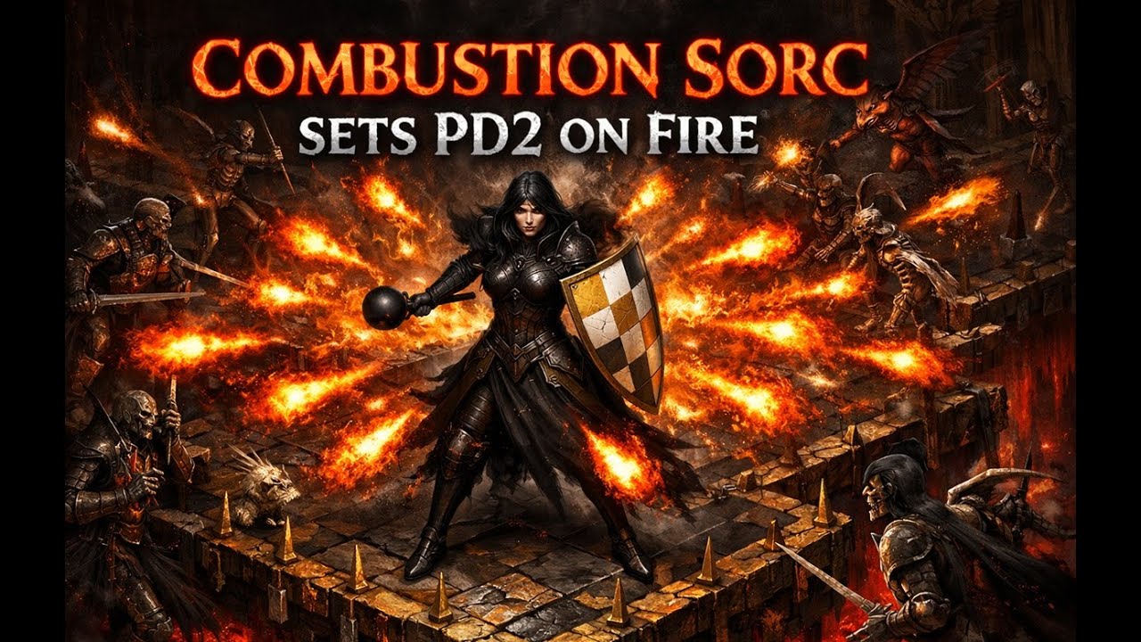 Season 12 Combustion Sorc Showcase – Gear Overview & Endgame Gameplay | Project Diablo 2