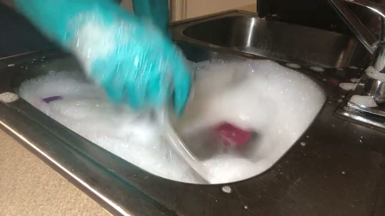 Asmr Washing Dishes(Hand Washing a lot of Dishes)