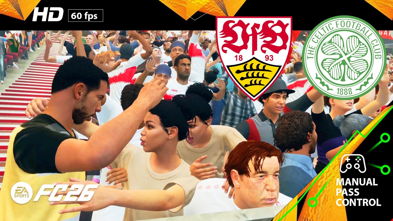 Stuttgart vs Celtic - Europa League 25/26 1/16 | PC [HD60] FC 26 New Gameplay
