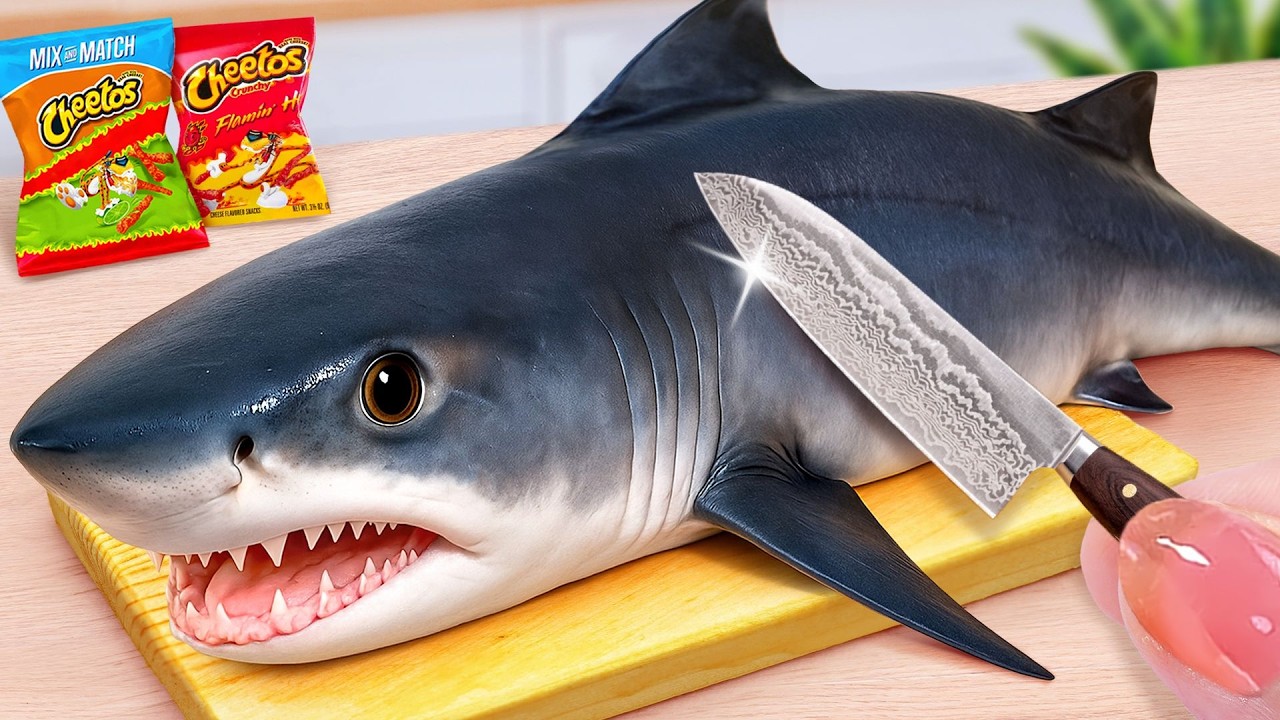 Oh My Shark 🦈✨ How To Make Tiny Japanese Cusine Fried Shark Steak Recipe 🍣 Tina Mini Cooking
