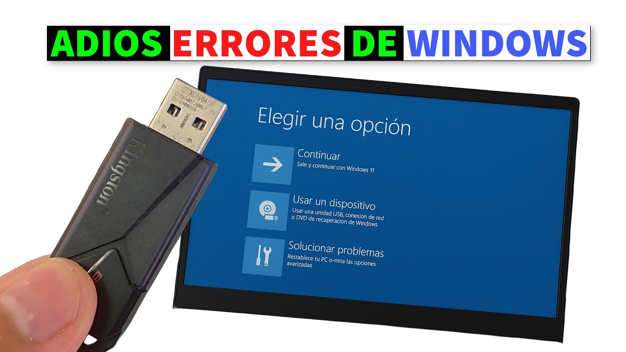 Adios Errores de Windows con solo una Memoria USB Todo Queda Solucionado