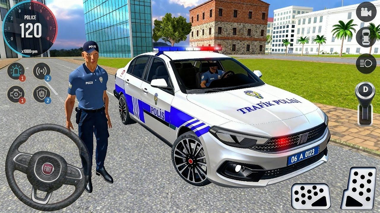 Fiat Egea T&uuml;rk Polis Arabası S&uuml;r&uuml;ş Oyunu - Polis Oyunu 2025 #48 | Android Gameplay