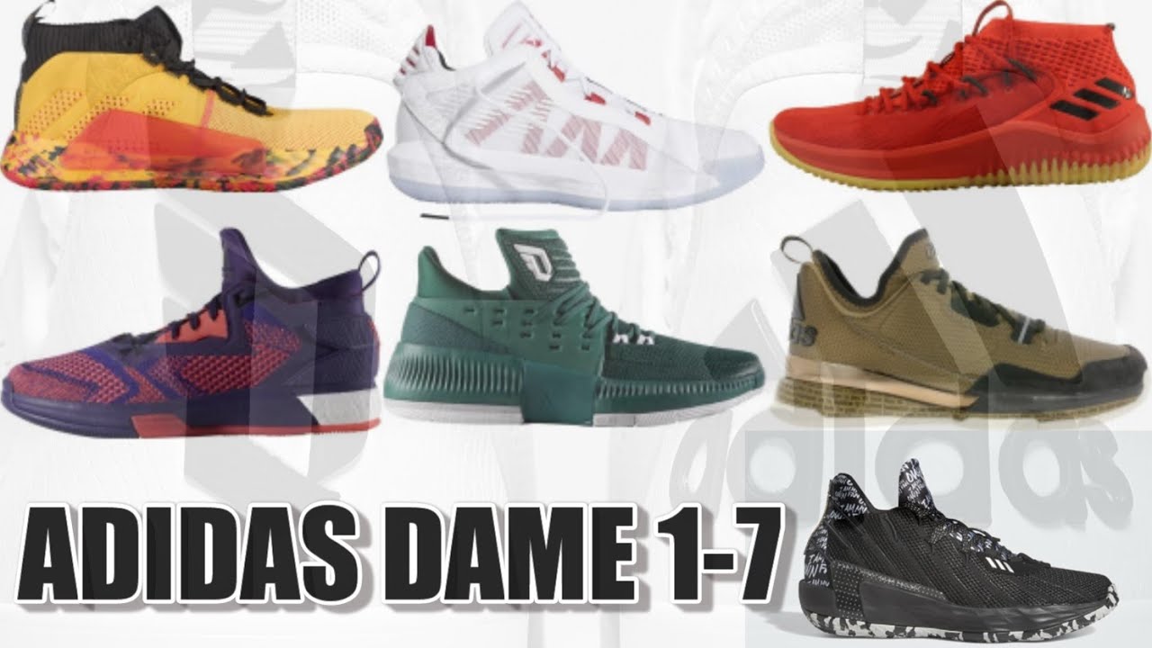 Adidas Dame 1-7 ( Damian Lillard Shoes)