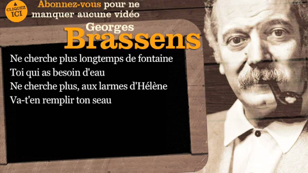 Georges Brassens - Les sabots d'Helene - paroles ( karaok&eacute; )