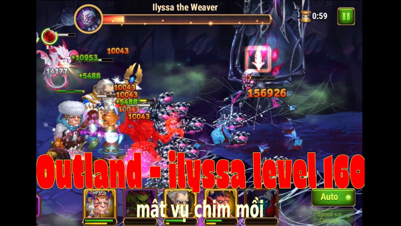 Hero wars: Outland - ilyssa the weaver (level 150-155-160)