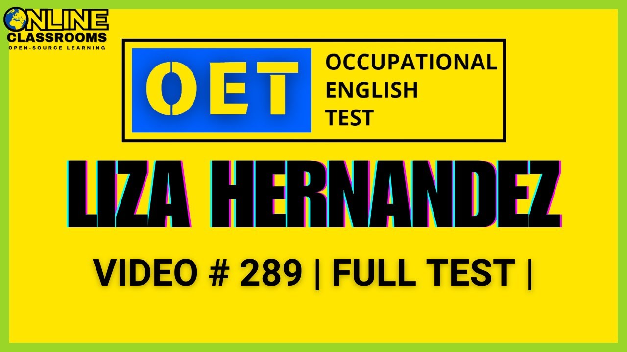 OET listening test | Liza Hernandez  | OET 2.0 Online Classroom