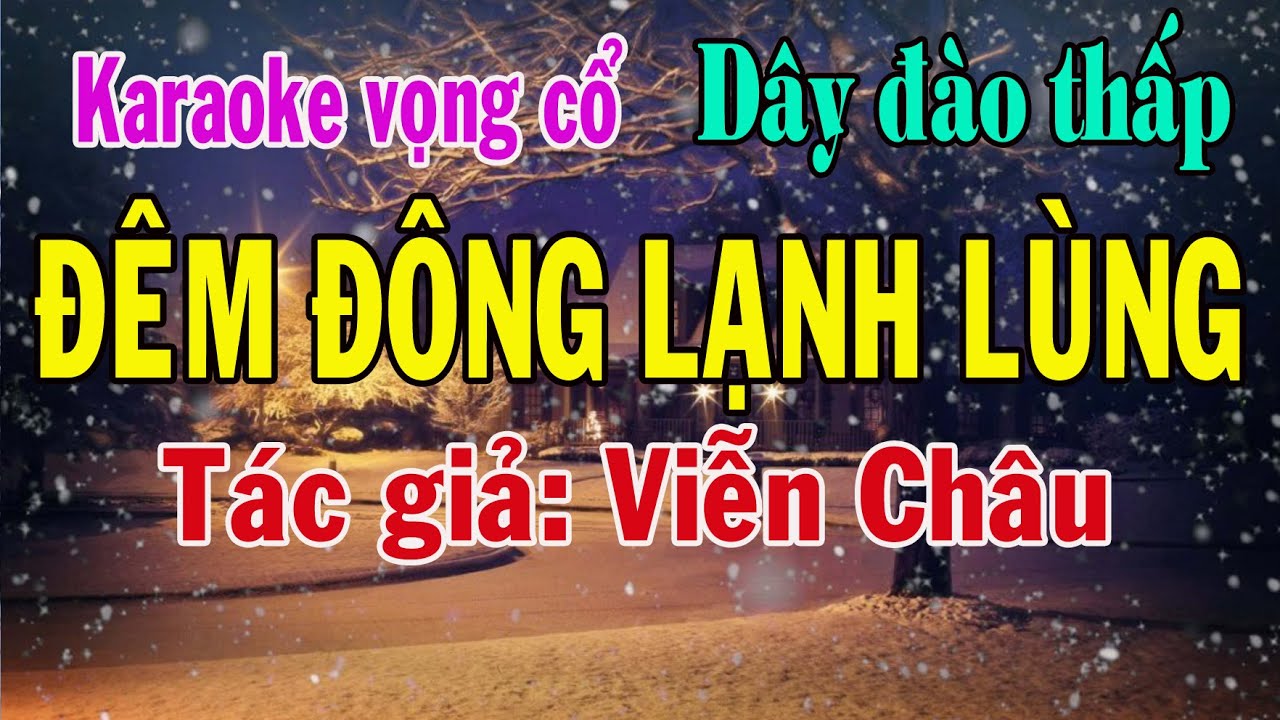Karaoke vọng cổ ĐÊM ĐÔNG LẠNH LÙNG - DÂY ĐÀO THẤP