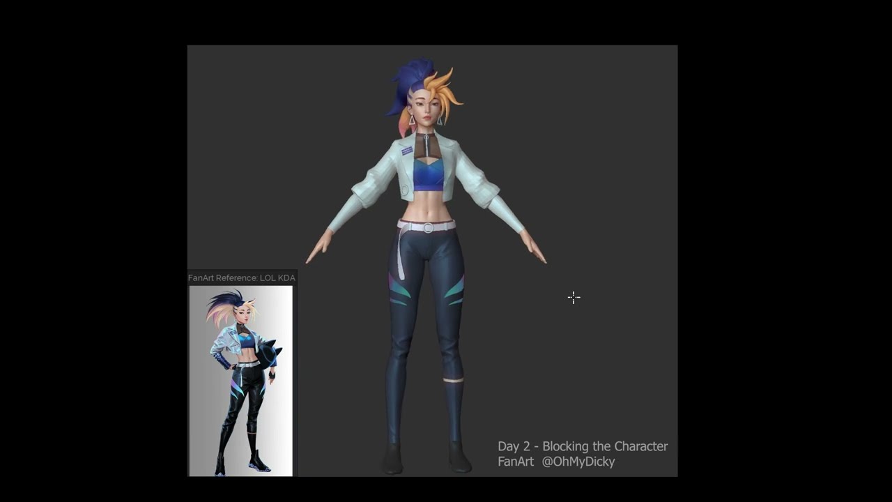 league of legends KDA | Fan Art in ZBrush - Day 2 | Dicky 3D Art
