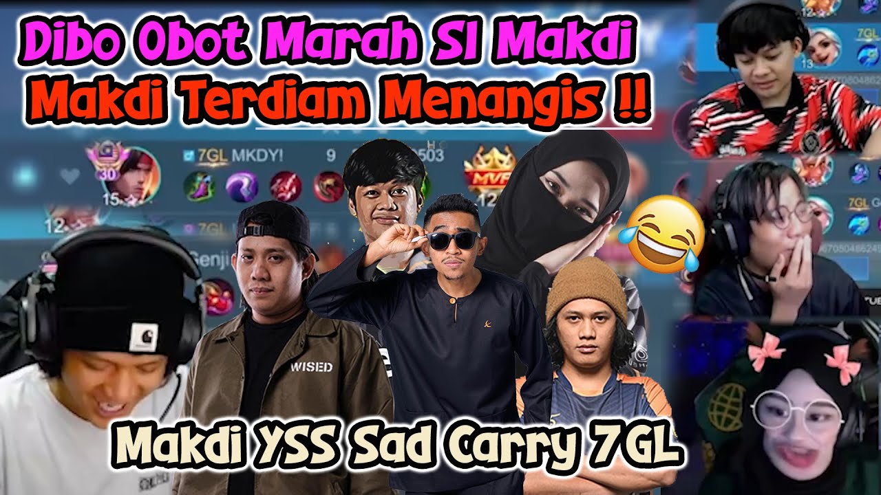DIBO & OBOT MARAH SI MAKDI 🤣😂!! MAKDI MODE SAD CARRY GAME !! DIBO LIVE FACECAM MLBB