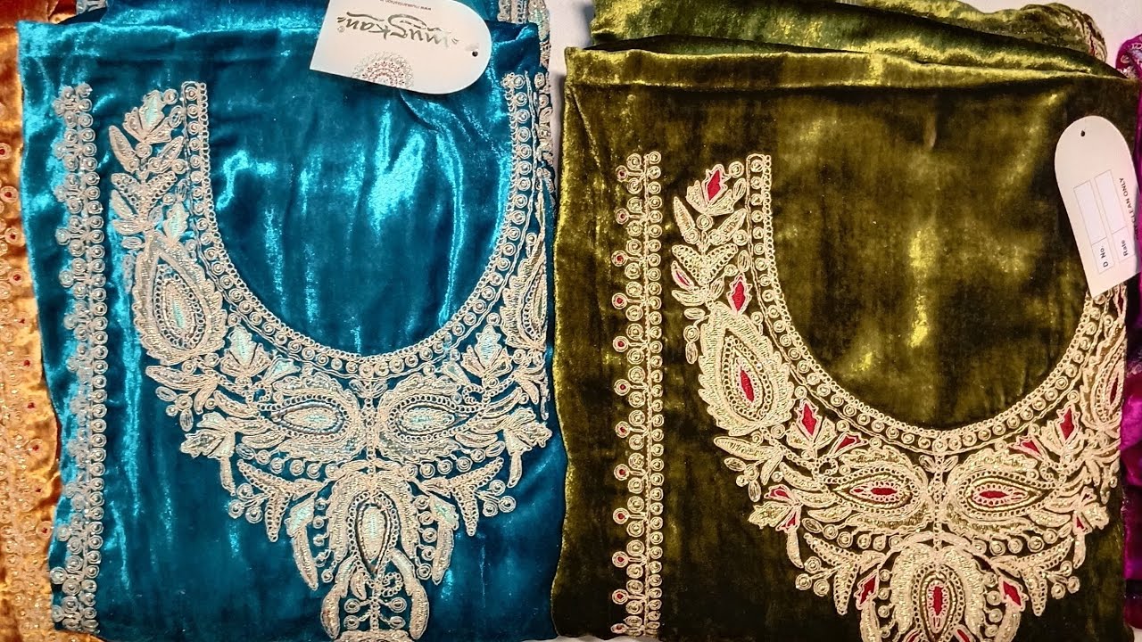 #wholesaleprice#branded✅  MUSKAN BRAND PURE MAKHMAL VELVT CANTRASS D/P#winterspecial#velvetdress