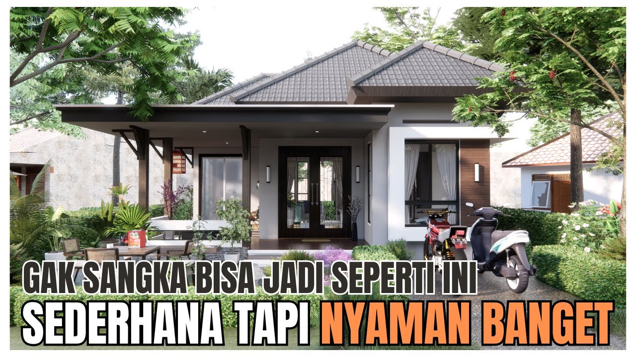 Kenyamanan yg tersembunyi: Rumah Pedesaan dengan Teras Indah dan Taman yang Menyegarkan