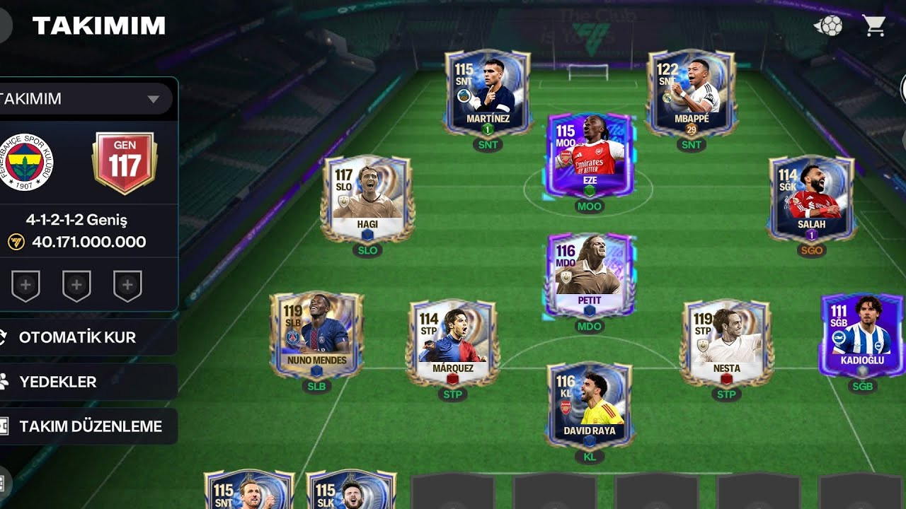 Fc mobile 117 gen oldum efsane 120 nesta aldım