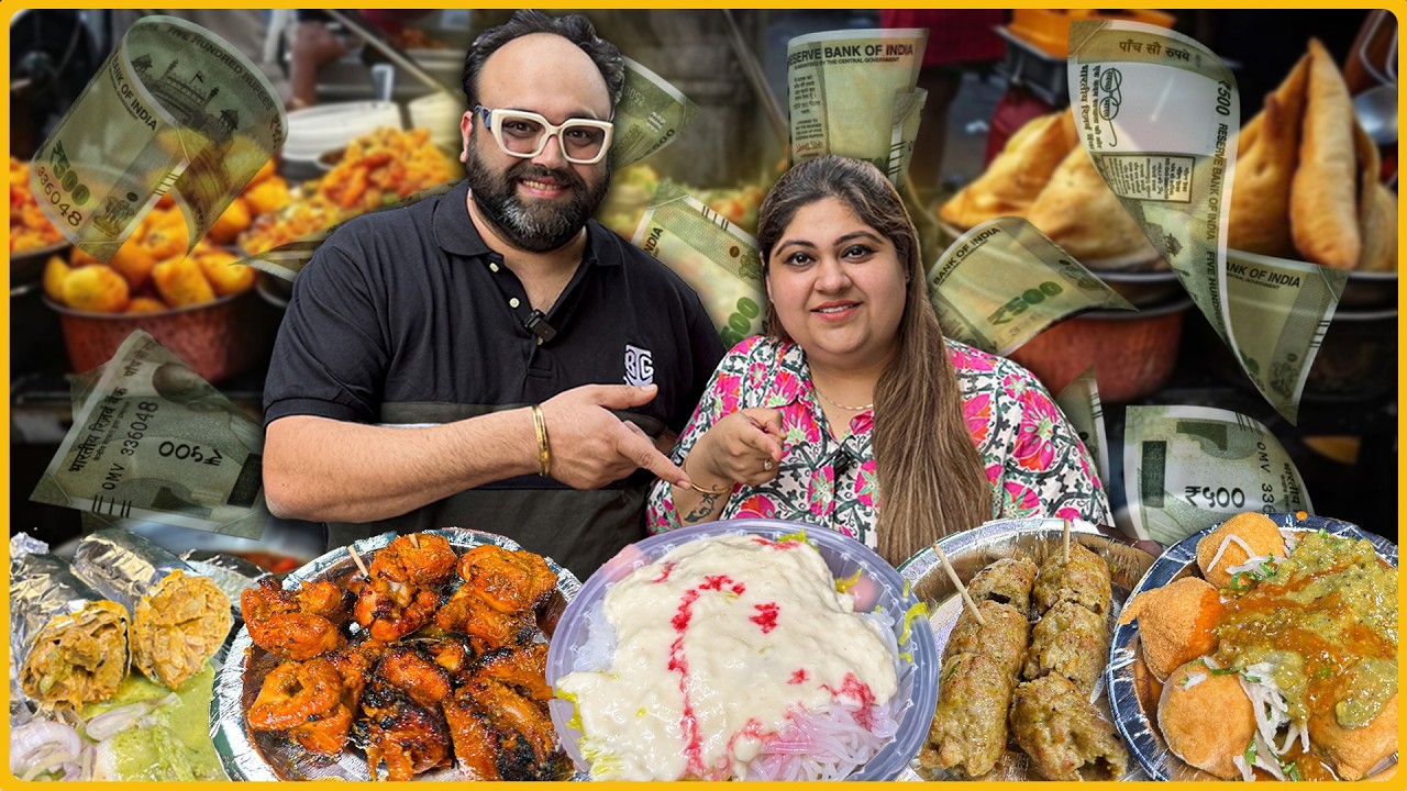 Rs 500 Food Challenge | Amar Colony Market, Lajpat Nagar
