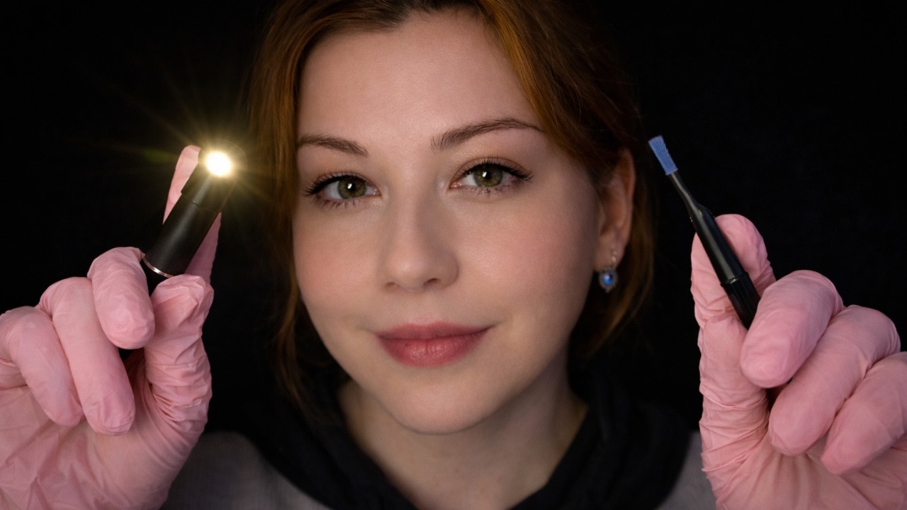 ASMR 3Dio Detailed Ear Cleaning | Minimal Talking (Otoscope + Light Inspection)