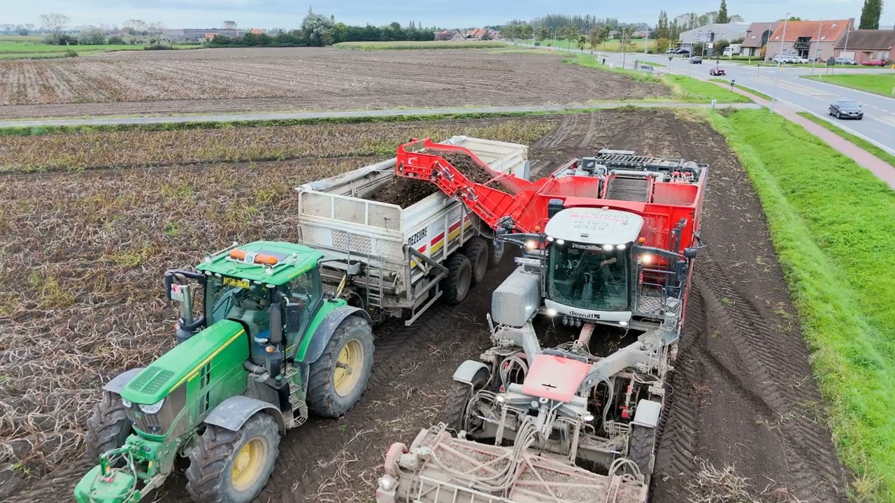 Loonwerken Jona-Agri met de #dewulfenduro aan het rooien te Beerst.