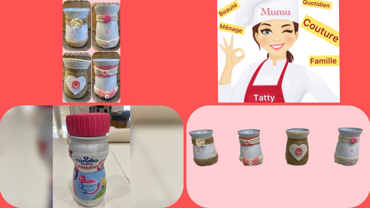 Des vases à partir de bouteilles de lait #pourtoi #creative #decoration #vase #diy #tuto #foryou 
