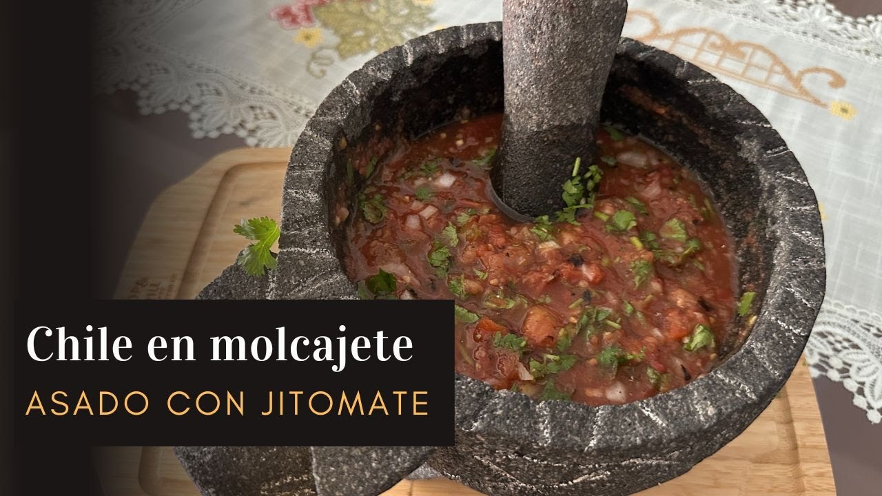 🍅 CHILE en MOLCAJETE con jitomate ASADO Una especialidad que no puede faltar en tu cocina